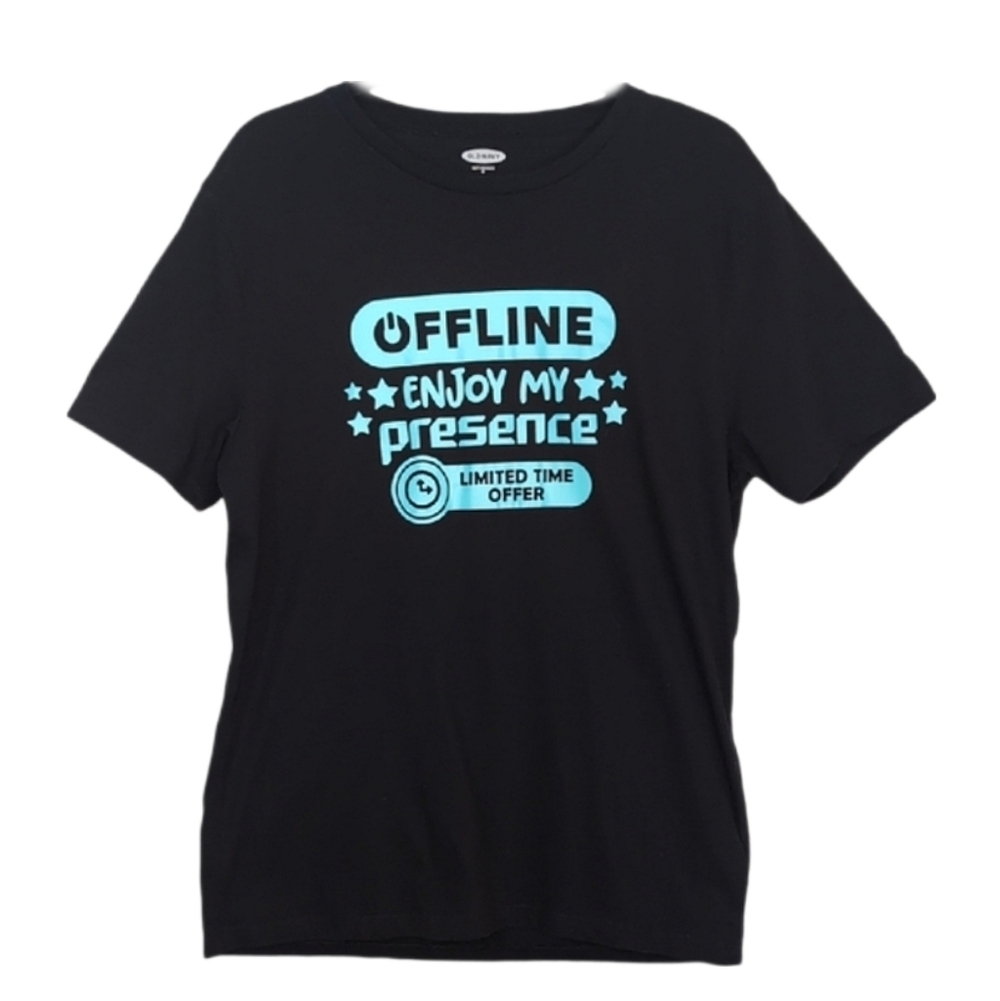 Old Navy Mens Offline Graphic Tshirt Soft Washed Black Medium Short Sleeve